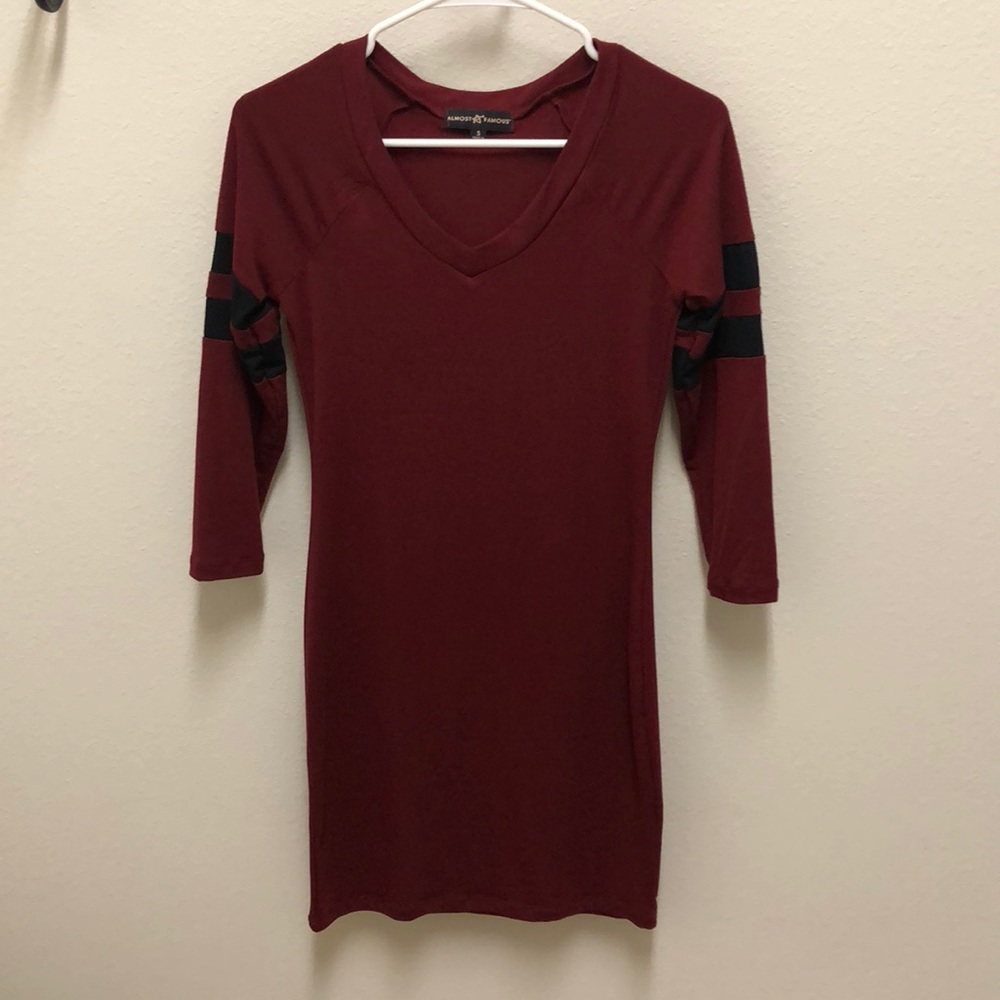 Maroon bodycon dress size S
